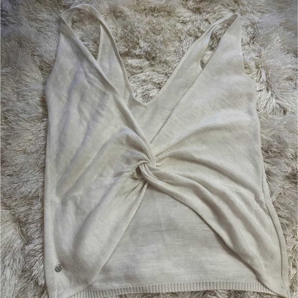 Lululemon Athletica Cream Twist Tank Top